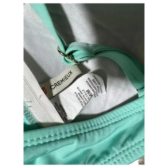 Cremieux Estilo Mint Green Light Turquoise Lace Bralette Bikini Top-Size Medium - Picture 6 of 7